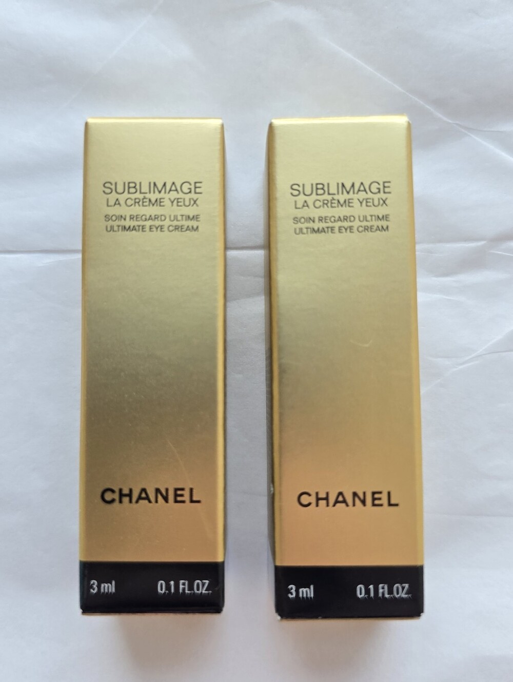 new CHANEL Sublimage La Crème Yeux Ultimate Eye Cream Luxury Skincare Lot of 2